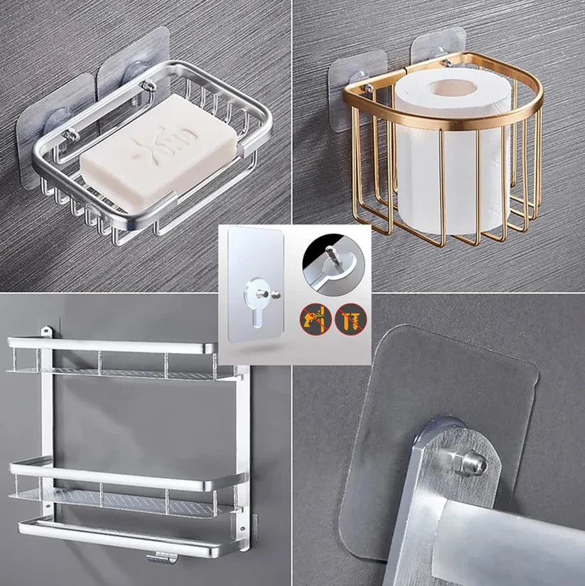 Adhesive Wall Hooks, No-Drilling Waterproof Screw for Hanging