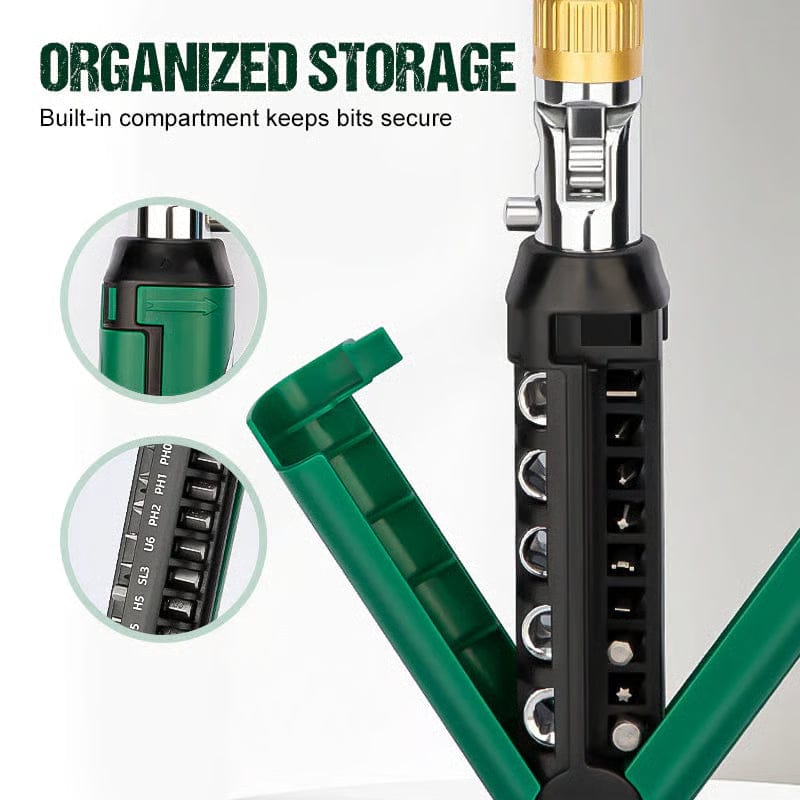 14-in-1 Adjustable Ratchet Screwdriver | Screw Driver Ratchet Screwdriver Bits Set Electric Power Adjustable 14-in-1 Adjustable Ratchet Screwdriver