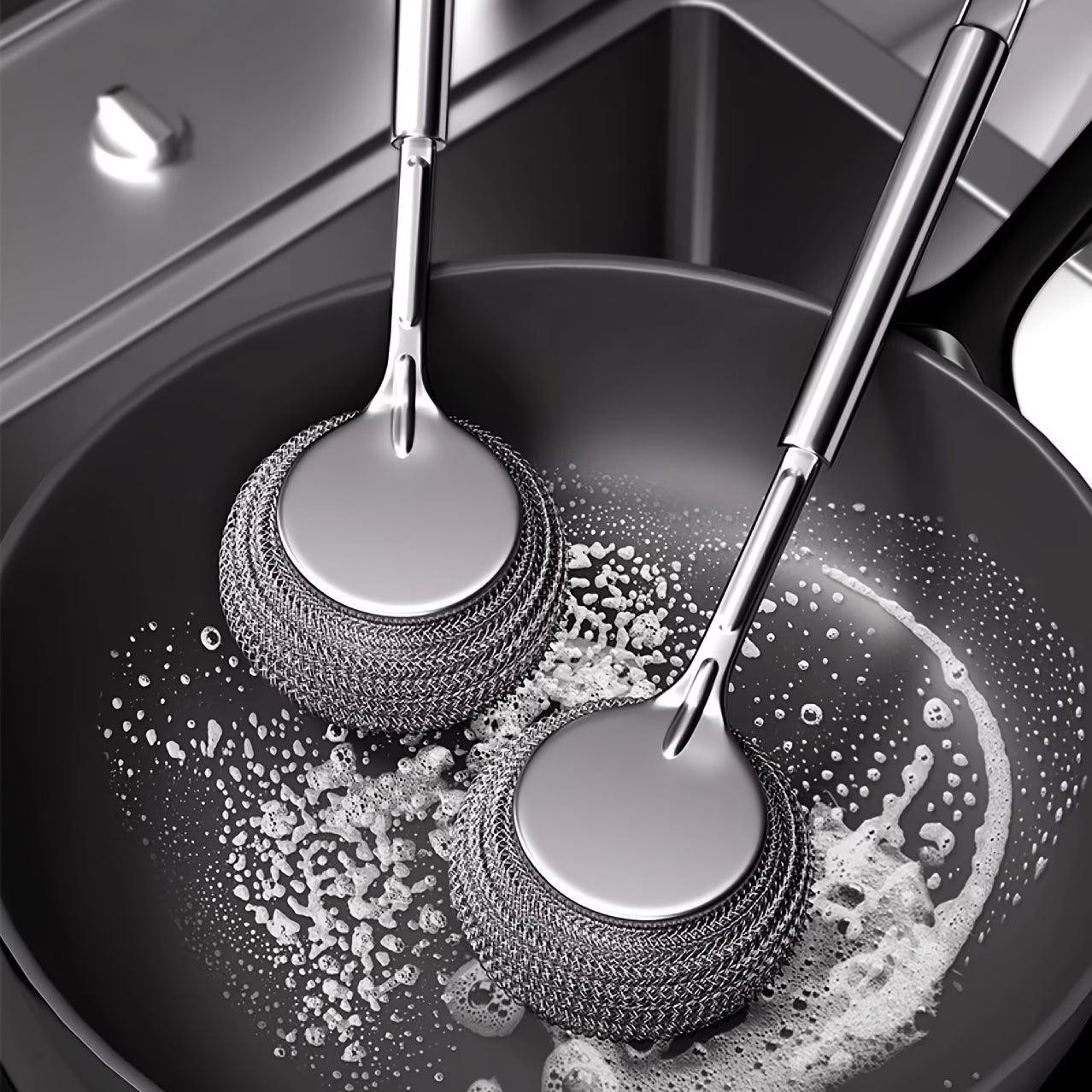 Steel Heavy-Duty Pot Cleaner (Buy 1 Get 1 Free)