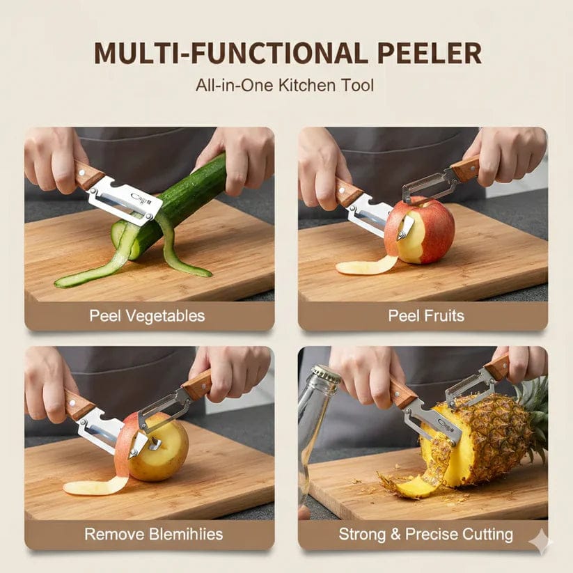 2 in 1 Stainless Steel Peeler (Pack of 2) | Peeler Knife Potatoes Stainless Steel Peeler Carrots Kitchen Tool Manual Knife Sharpeners 2 in 1 Stainless Steel Peeler (Pack of 2)