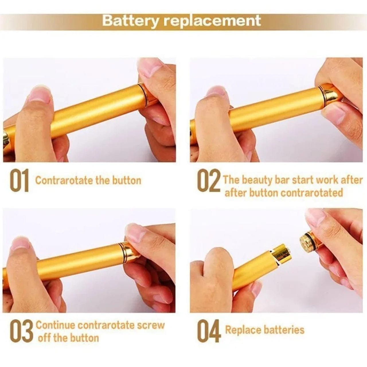 24k Gold Face Massager Roller For Skin Massage Tool 24k Gold Face Massager