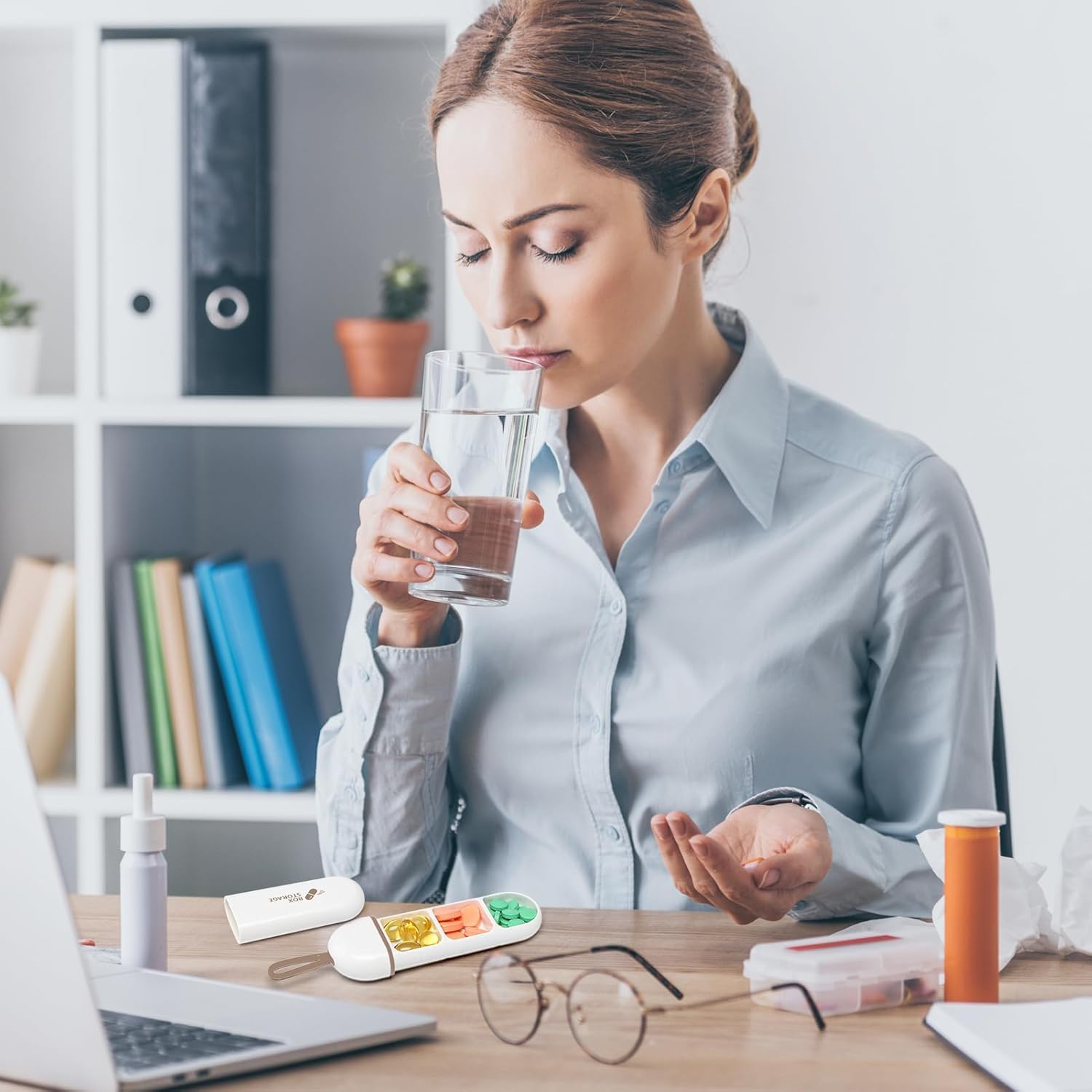 3-Compartment Pill Organizer Box | Pill Box Medication Organizer Medicine Case Box - Health - Pack of 1 - 3-Compartment Pill Organizer Box