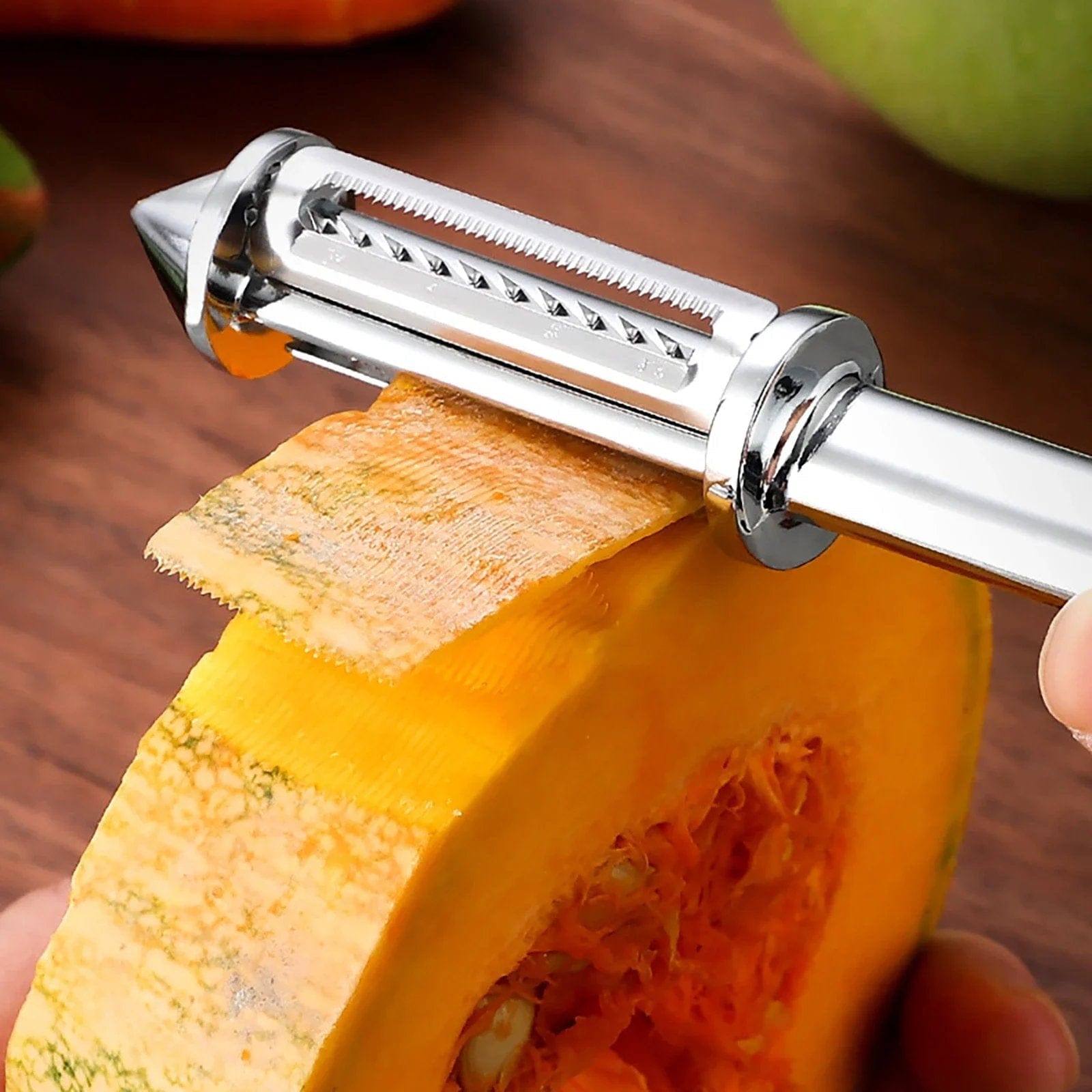 3 In 1 Multifunctional Veggie Peeler | Potato Peeler Vegetable Knife Slicer Fruit Peeler Kitchen 3 in 1 Knife 3 in 1 Stainless steel Multifunctional Veggie Peeler (Pack of 2)
