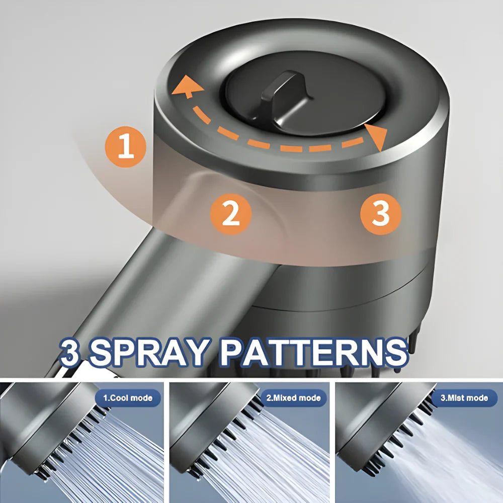 3-Setting Filter Shower Head | Shower Head Hand Shower Header Filteration Shower Pipes Overhead - Electronics - 3-Setting Filter Shower Head