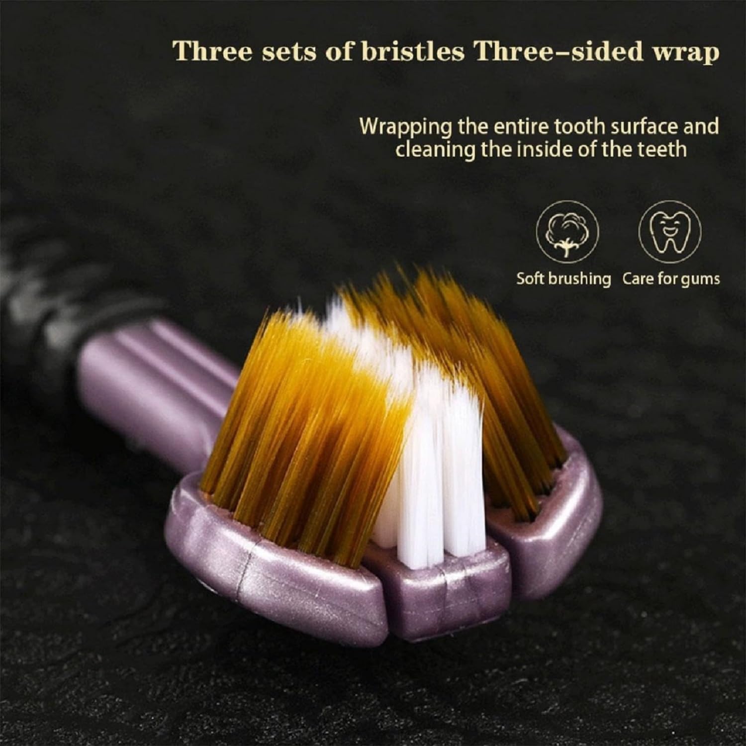3 Sided Tooth Brush (Pack of 4) | Soft Toothbrush Ultra Bristle Baby 3 Sided Tooth Brush - 3 Sided Tooth Brush (Pack of 4)