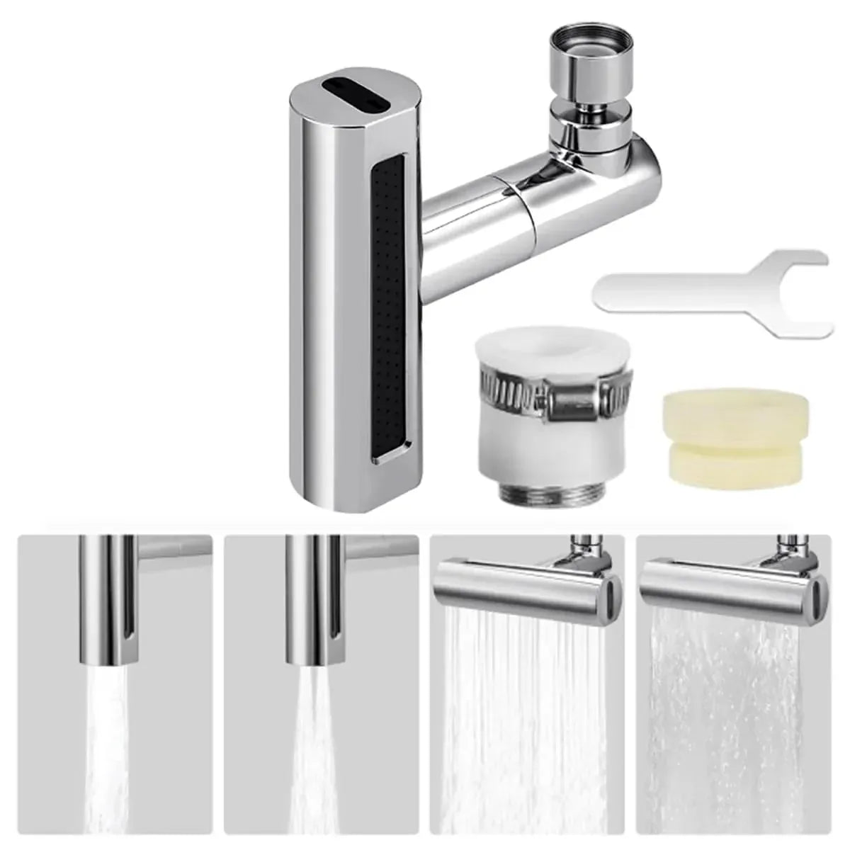 360° Swivel Faucet Extender | Kitchen Tap Sink Faucet Extender Water Wahing Basin Faucets 360° Swivel Faucet Extender