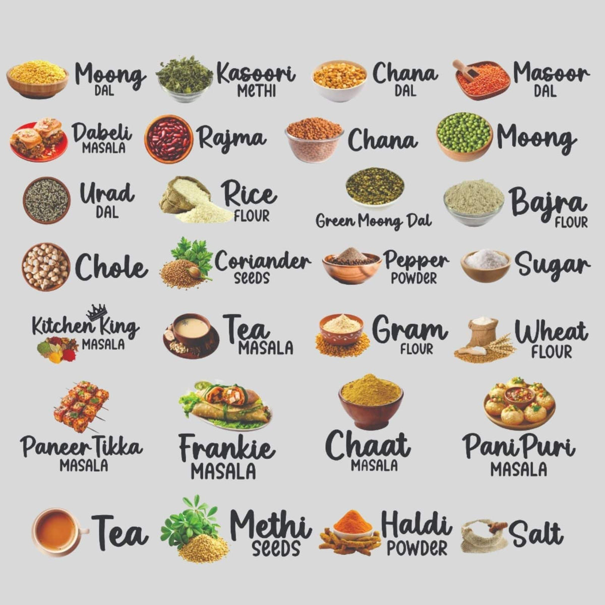 3D Kitchen Label Stickers (Set of 60 Stickers) | Kitchen Sets Accessories Stickers 3D Kitchen Label Stickers (Set of 60 Stickers)