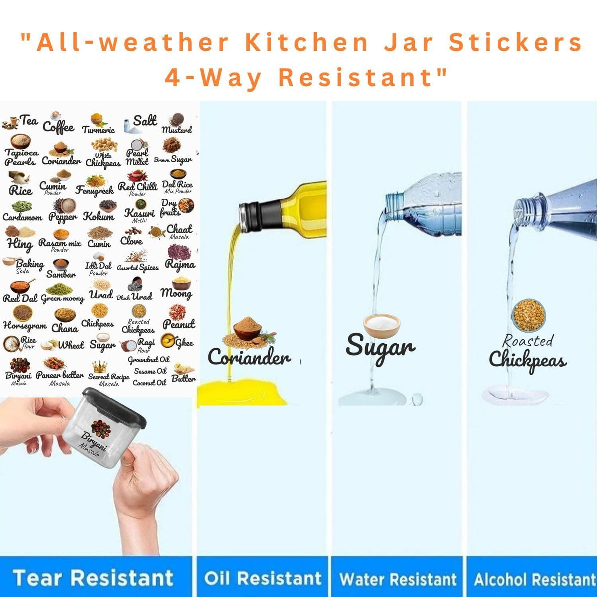 3D Kitchen Label Stickers (Set of 60 Stickers) | Kitchen Sets Accessories Stickers 3D Kitchen Label Stickers (Set of 60 Stickers)