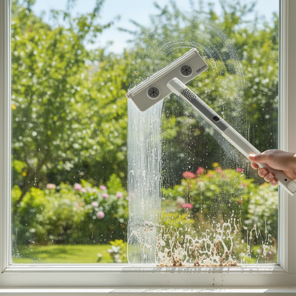 4 in 1 Wiper | Glass Cleaning Home Bathroom Brush Dust Cleaner For Home Mopping - 4 in 1 Wiper