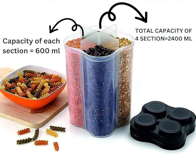 4 Sections Food Storage Container (Buy 1 Get 1 free) 4 Sections Food Storage Container (Buy 1 Get 1 free)