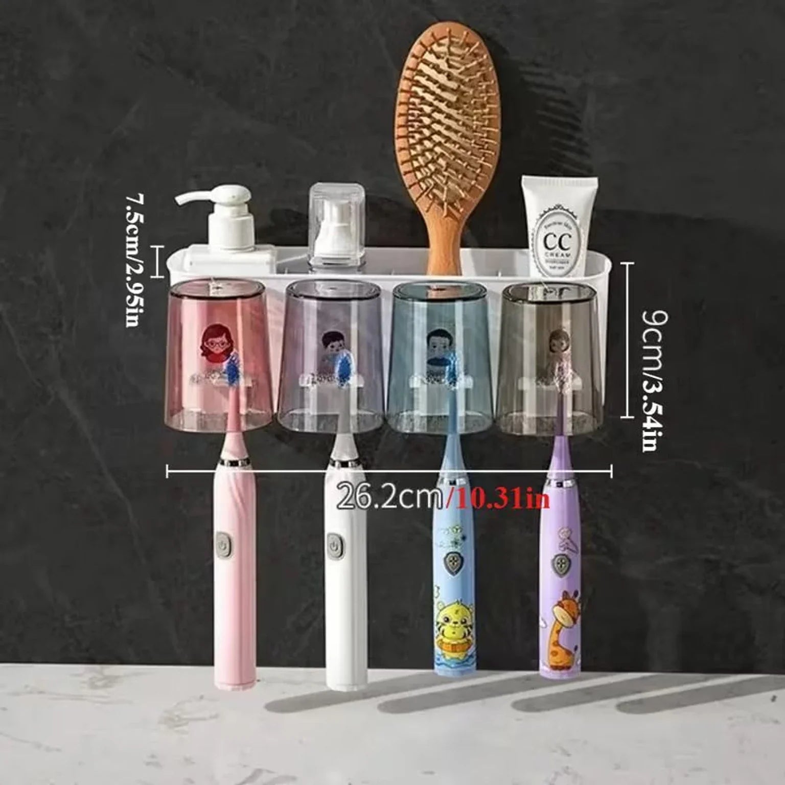 Wall Mounted Toothbrush Holder