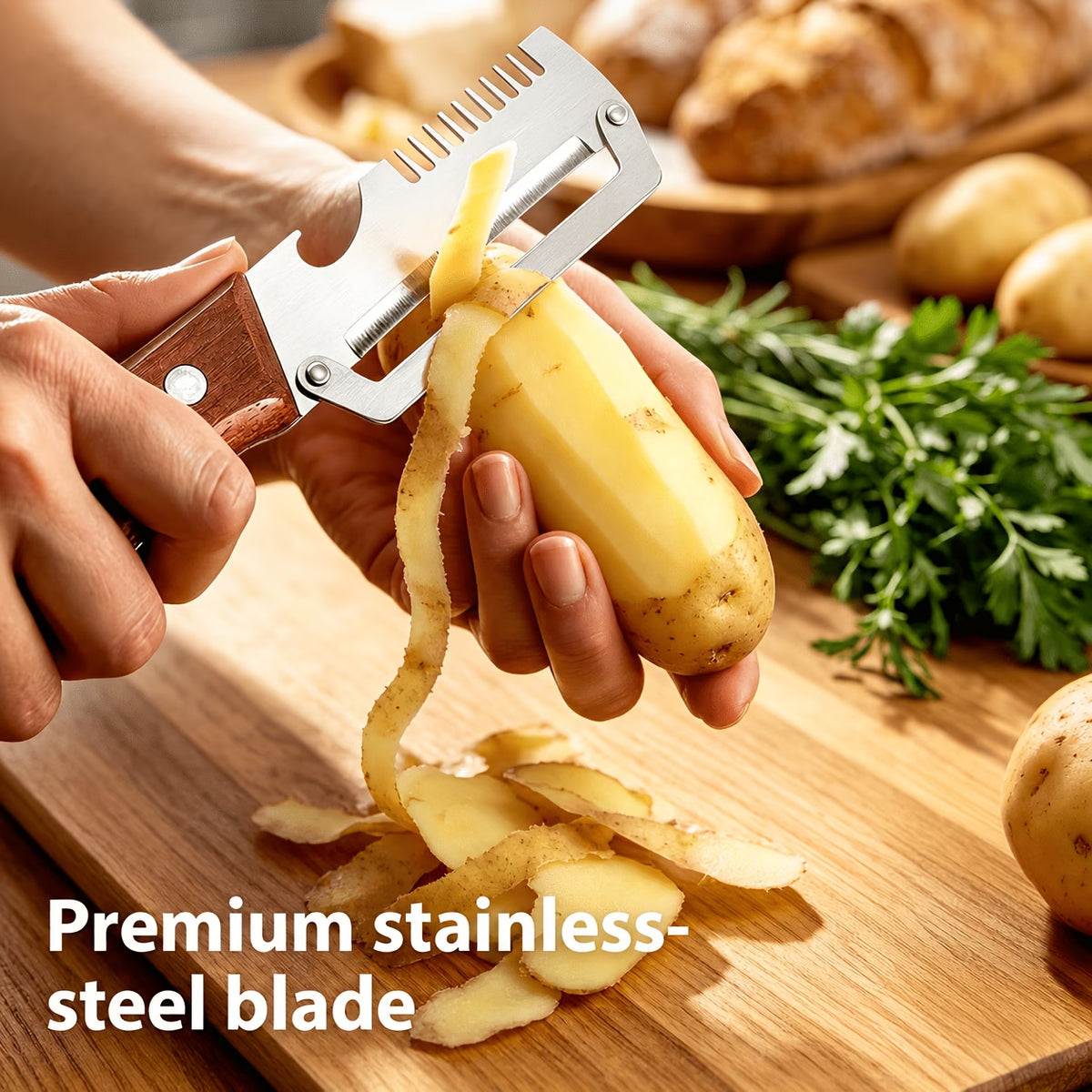 3-in-1 Vegetable Peeler, Slicer & Bottle Opener (Pack of 2)