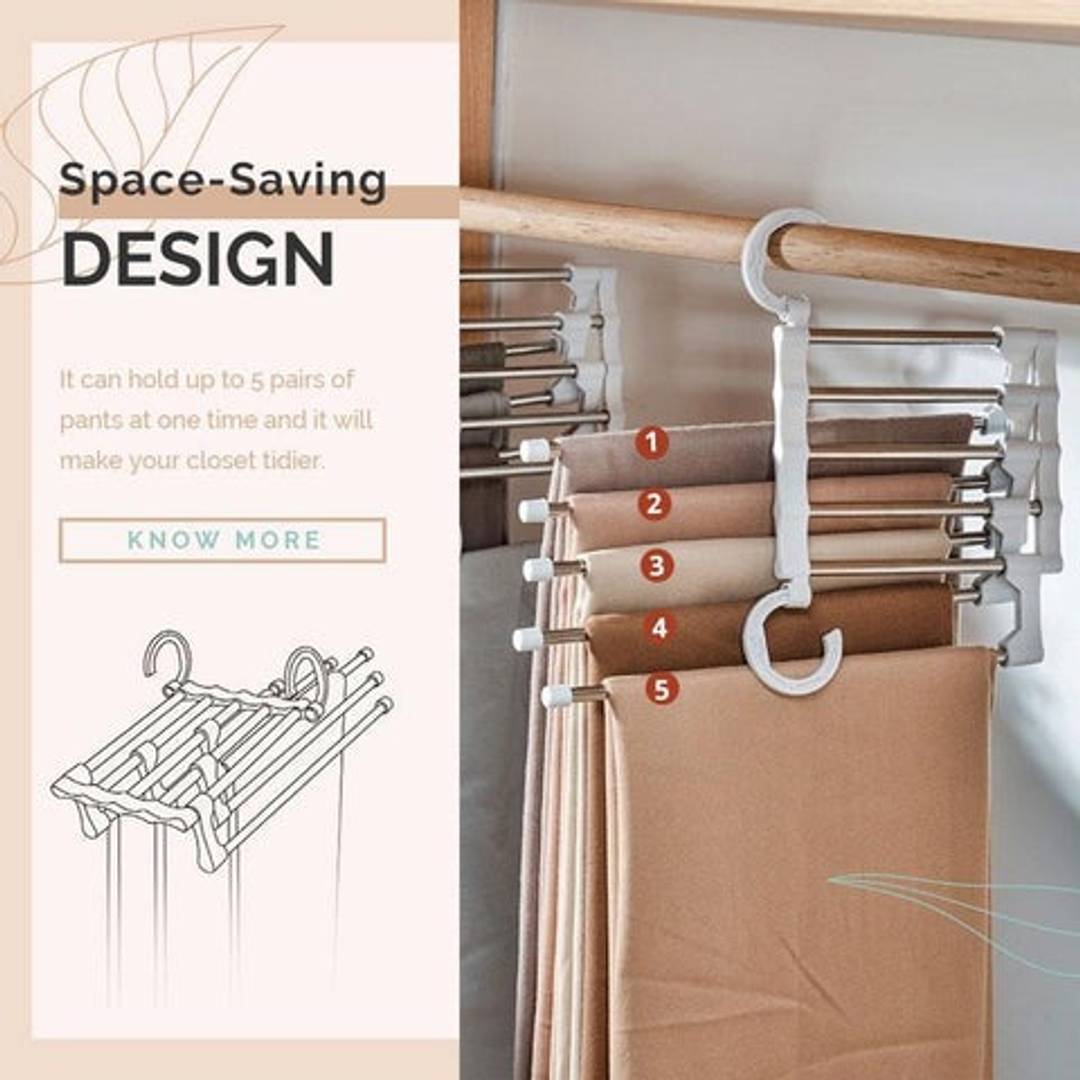 5-In-1 Foldable Hanger Organizer 5-In-1 Foldable Hanger Organizer