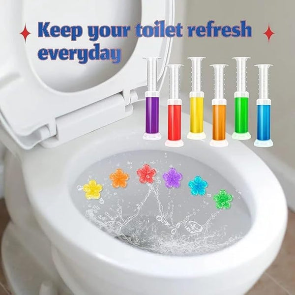 Flower Stamp Toilet Gel Cleaner (Pack of 4)