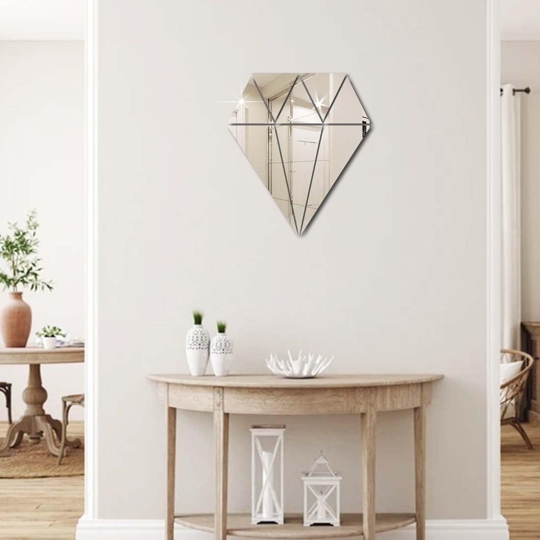 Acrylic Diamond Mirror Wall Stickers | Wall Stickers Wallpaper Mirror Wall Stickering Acrylic For Home Acrylic Diamond Mirror Wall Stickers