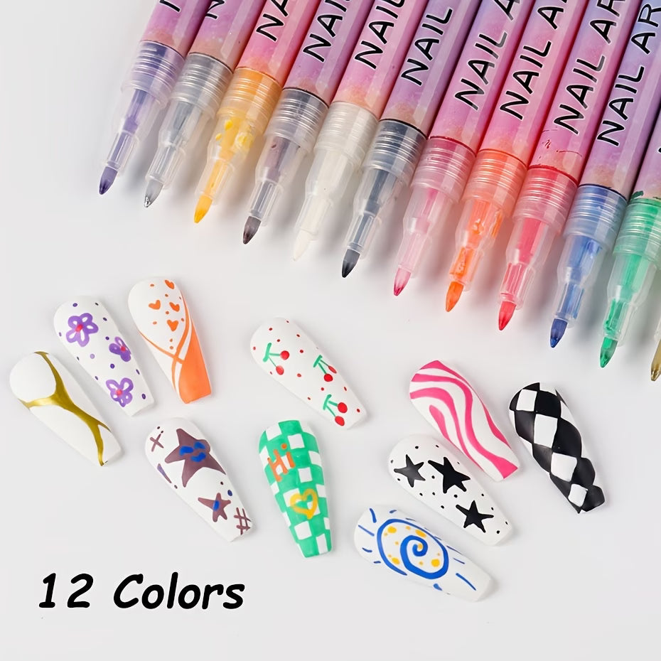 Nail Art Pen (12 Pens Pack)