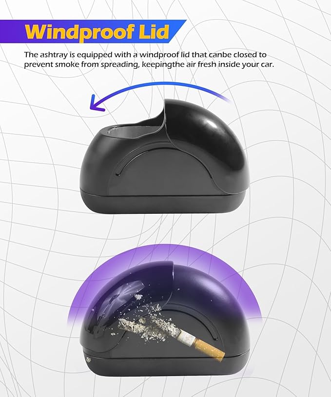 Ashoxio Smokeless Car Ashtray