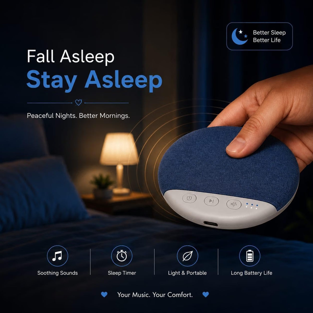 Bluetooth Pillow Speaker