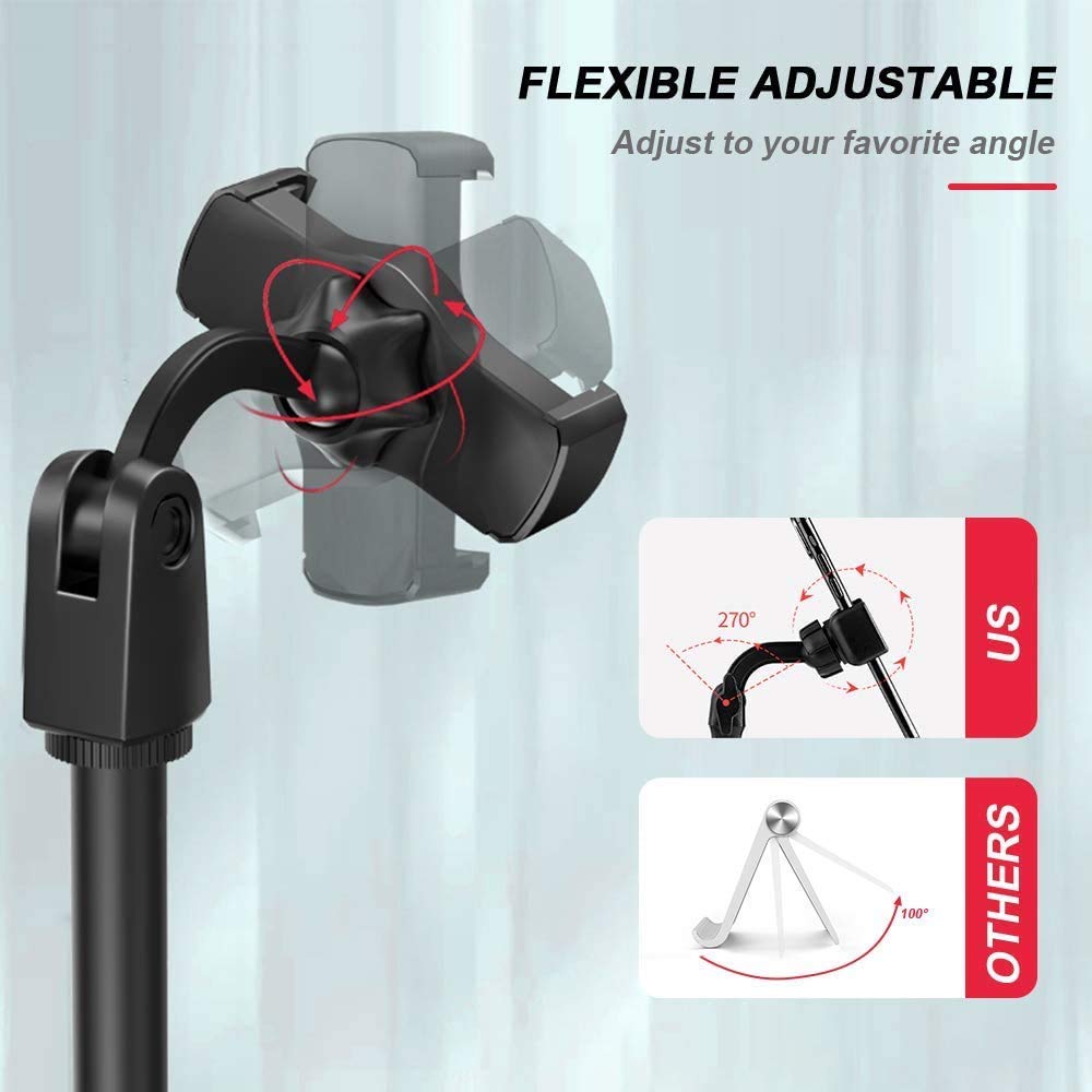 Height Adjustable Mobile Stand Holder (Set of 2)