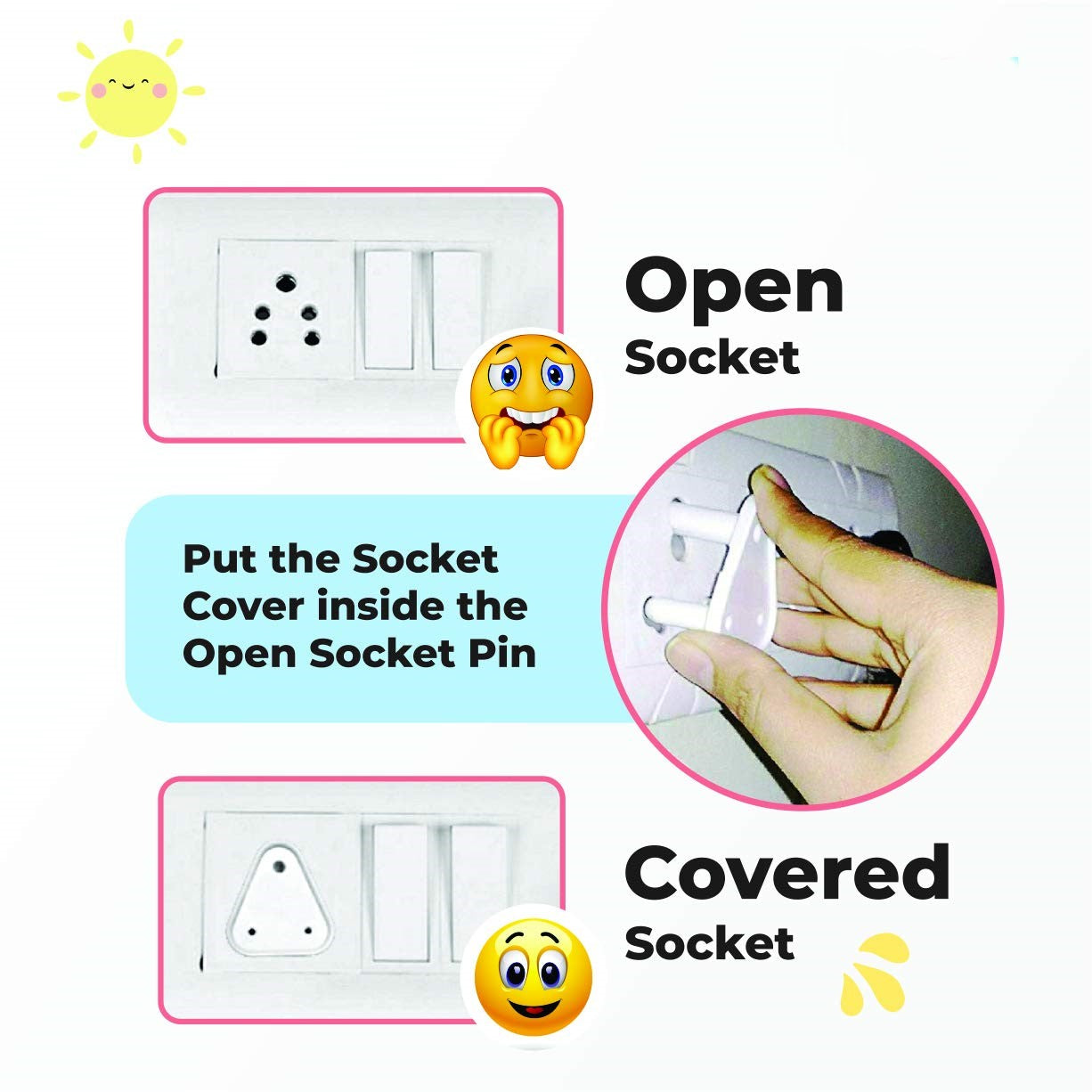 Electrical Socket Cover Guards (Set of 24)