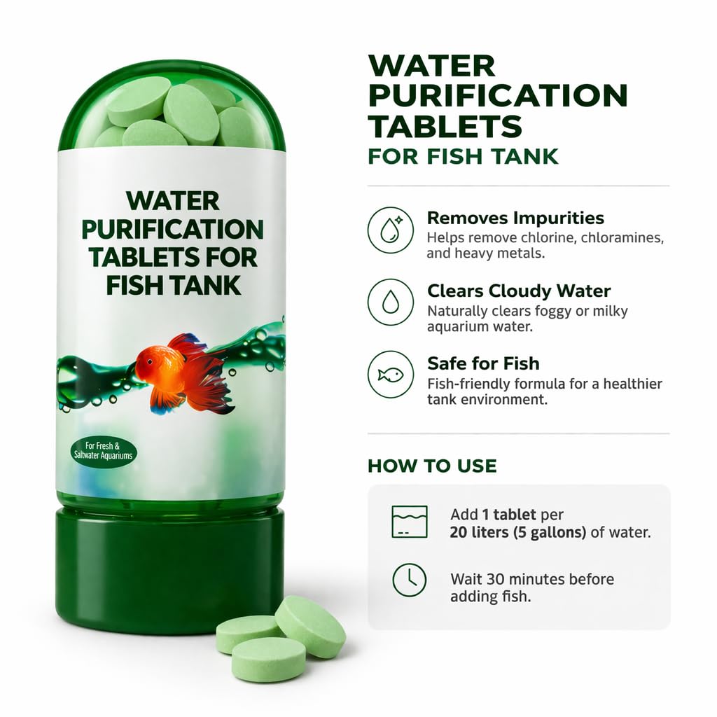 Aquarium Water Purification Tablets (Set of 2)