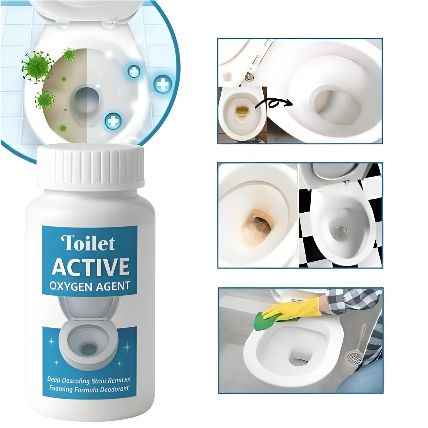 Toilet Active Oxygen Cleaner Agent (Set of 3)