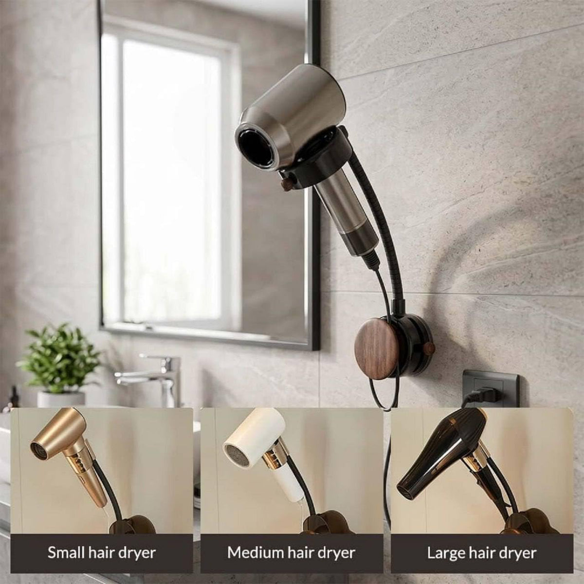 Hands-Free Hair Dryer Holder