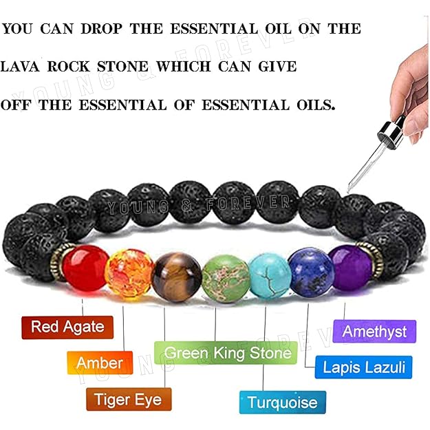 7 Chakra Energy Bracelet | 7 Chakra Bracelet Stone Tiger Eye Healing Silver Stone Bracelet - 7 Chakra Energy Bracelet
