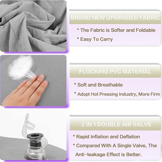 Inflatable Foot Rest Pillow | Inflatable Foot Rest Travel Car Pillow Travels Essential Inflatable Foot Rest Pillow