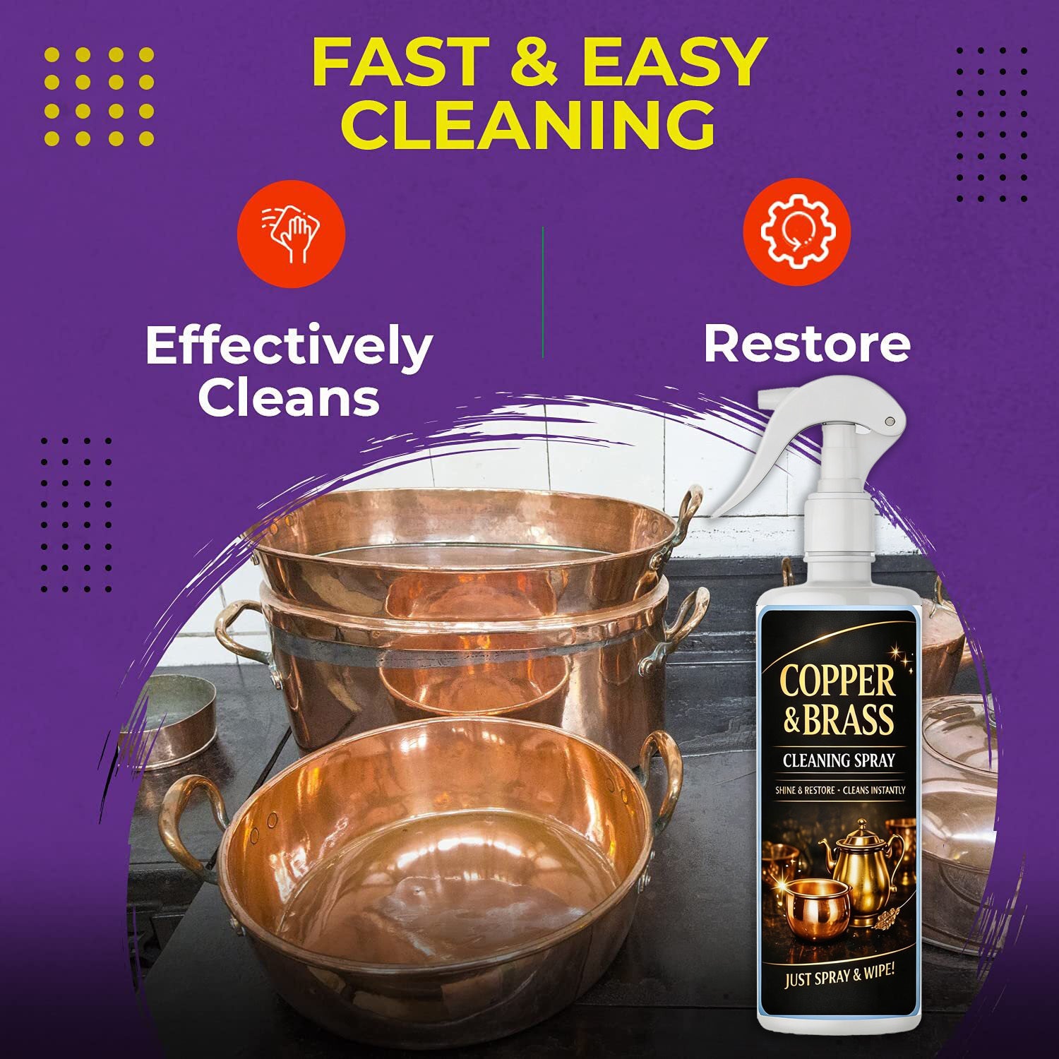 Copper & Brass Cleaning Spray (Set of 2)