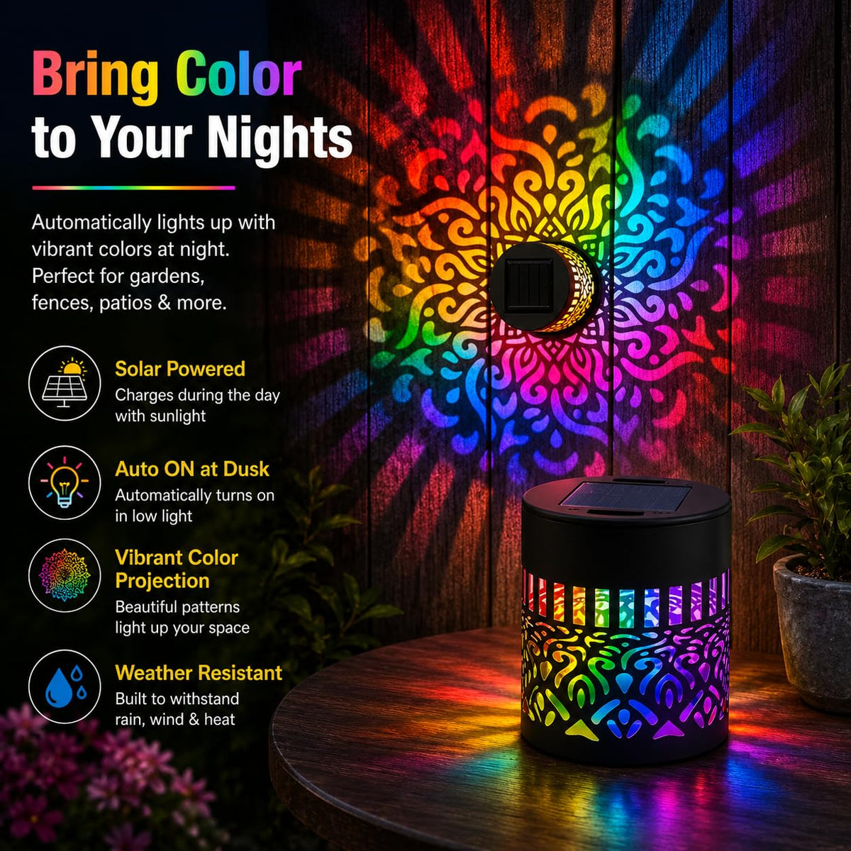 Solar Powered Mandala Light