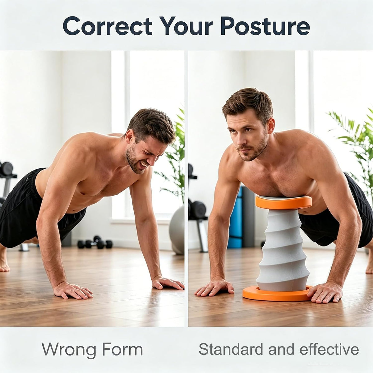Spring-Assisted Push-Up Trainer
