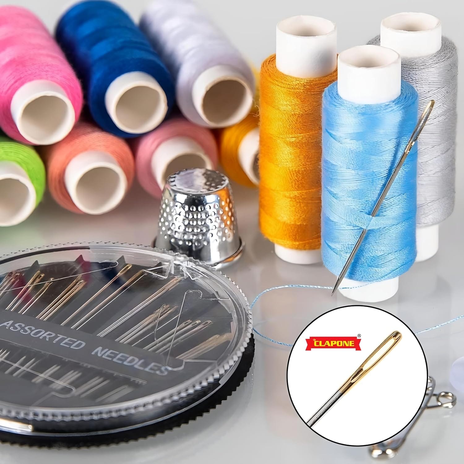 72 Pieces All-in-One Sewing Kit | Sewing Kit Needle Threader Fabric Scissors Tools String 72 Pieces All-in-One Sewing Kit