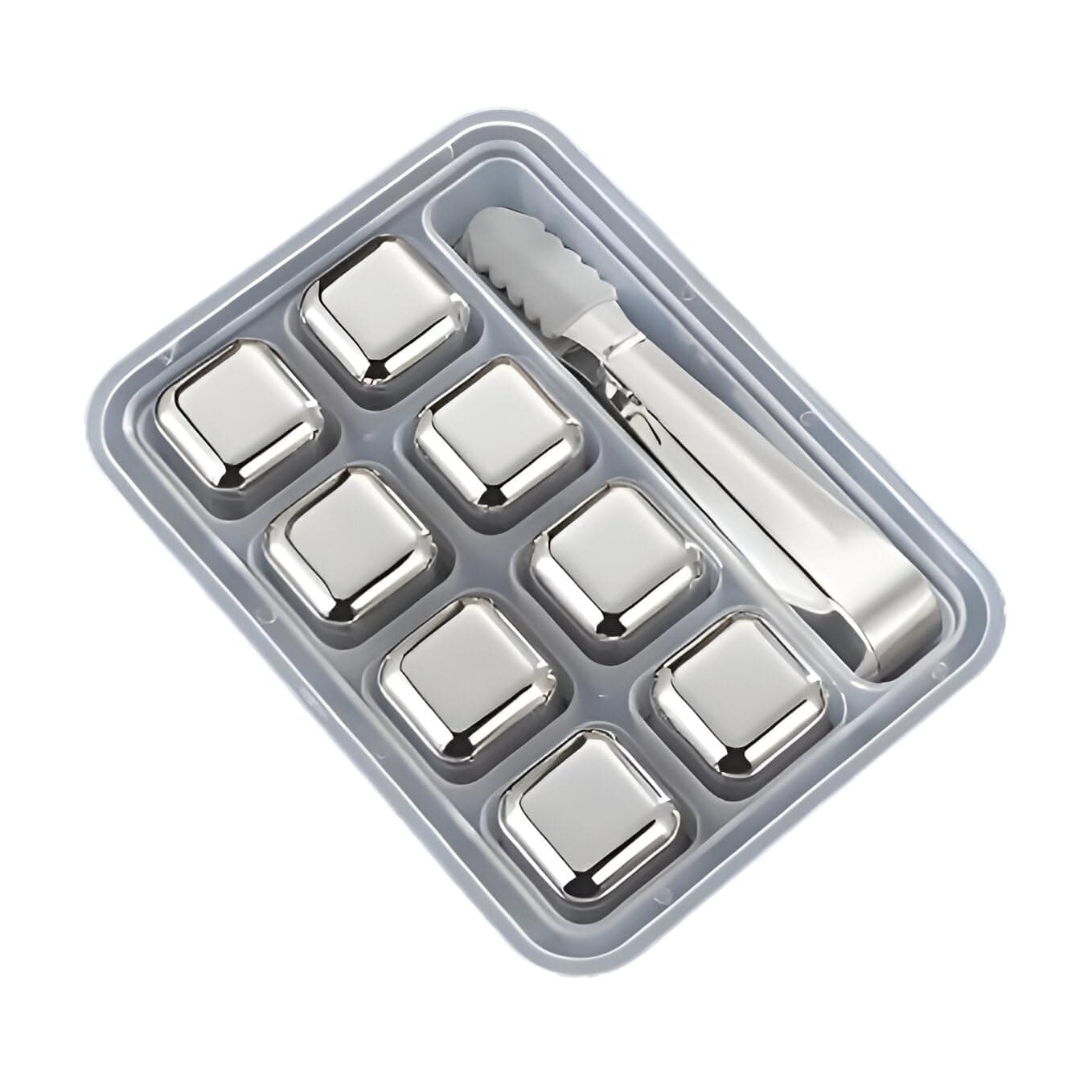 8-Pack Stainless Steel Whiskey Stones | Stainless Steel Cooling Bar Cubes 8-Pack Stainless Steel Whiskey Stones