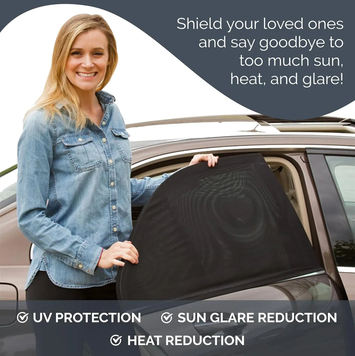 Sunveixo(Set of 4) | Car Window Sun Shade Curtains Car Sun Visors Protector Sunveixo Car Window Sun Shades (Set of 4)