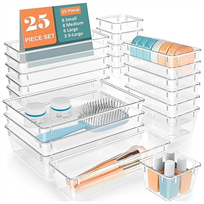 Transparent Drawer Organizer Tray