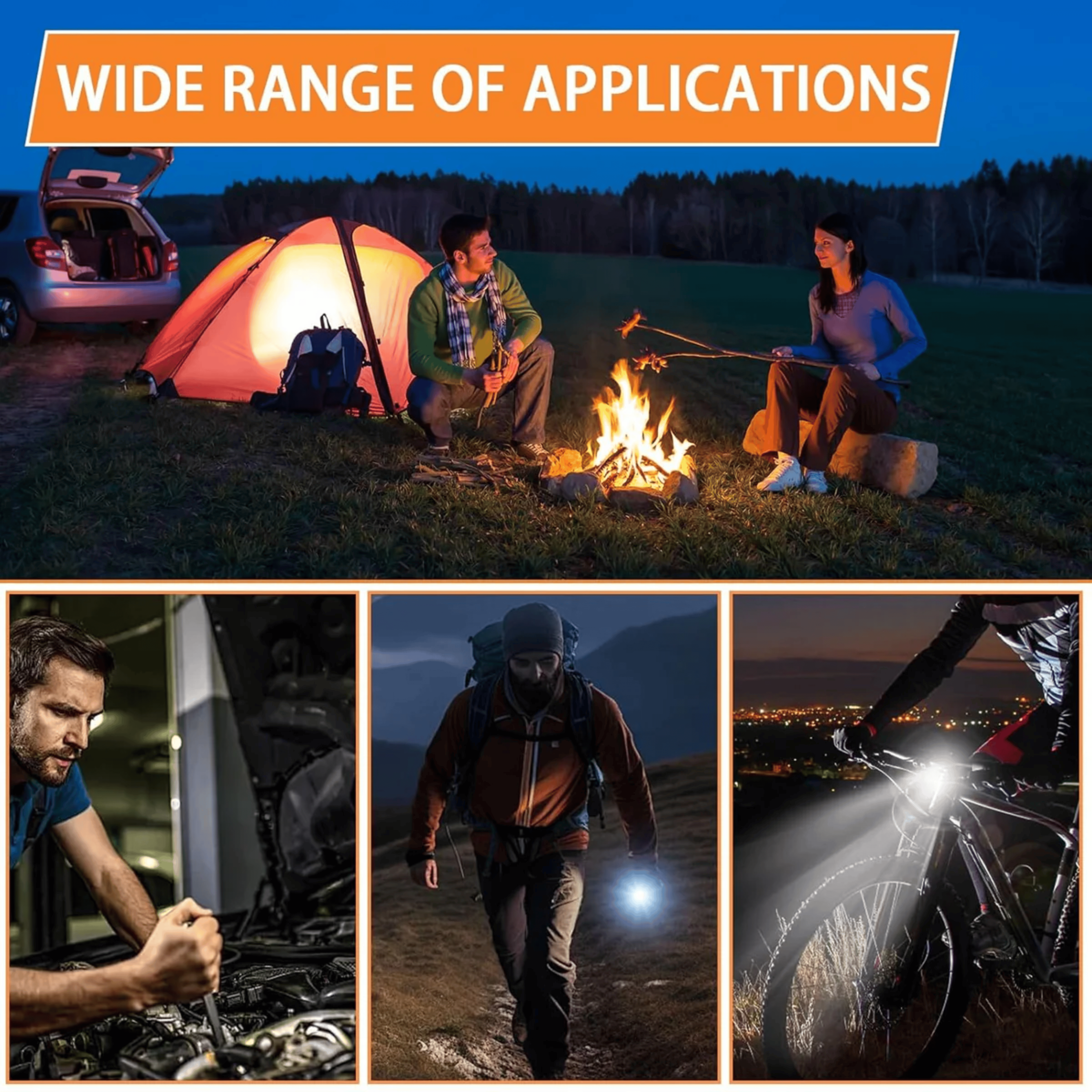 9-in-1 LED Keychain | Cob Light Keychain Flashlights Rechargable Led Portable Light Gadgets & Accessories 9-in-1 LED Keychain