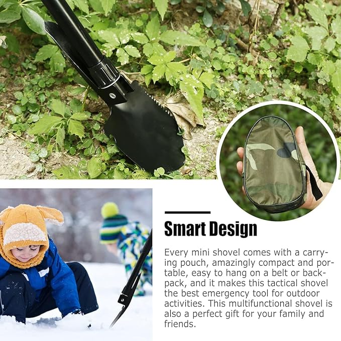 9-in-1 Mini Folding Shovel | Snow Shovel Car Portable Flodable Shovel Lightweight - 9-In-1 Mini Foldable Showel