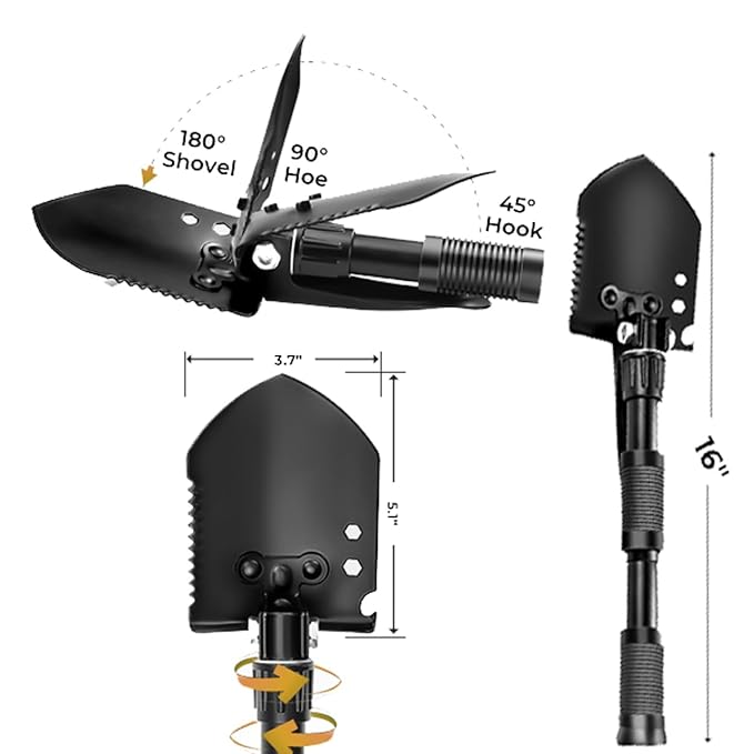 9-in-1 Mini Folding Shovel | Snow Shovel Car Portable Flodable Shovel Lightweight - 9-In-1 Mini Foldable Showel