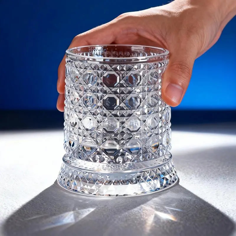 Premium Rotating Base Whiskey Glass
