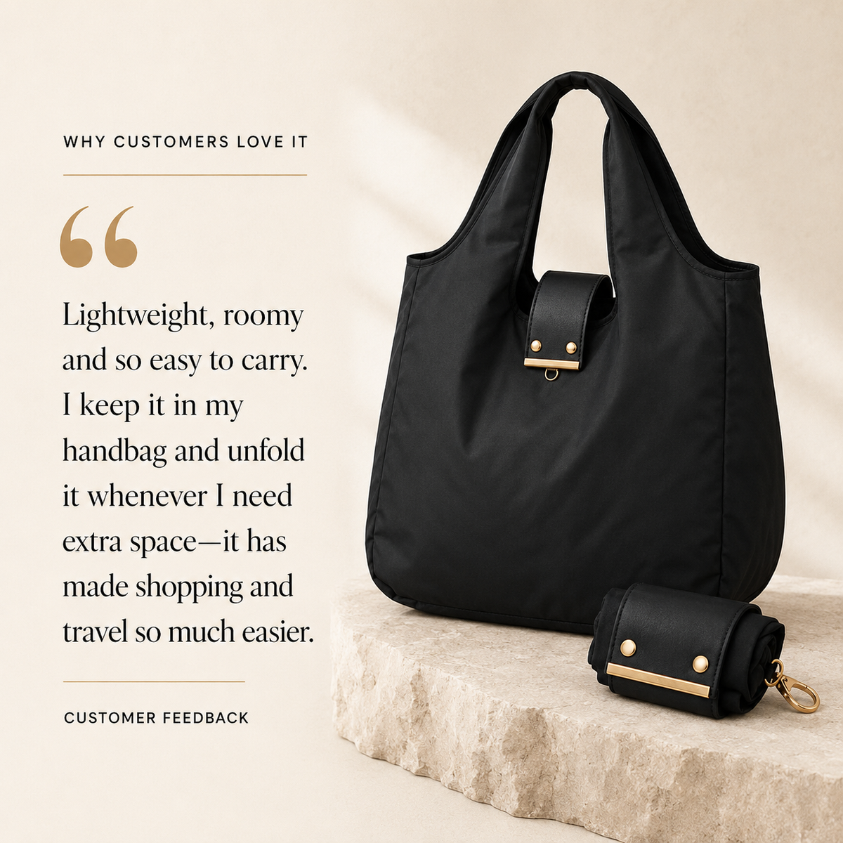 Foldable Keychain Tote Bag