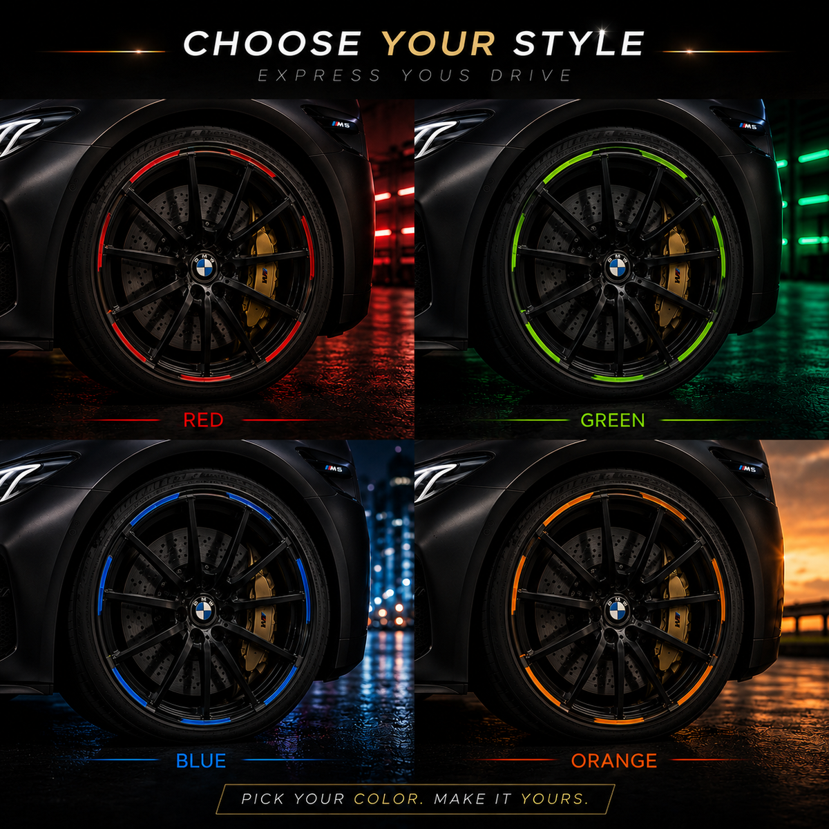 Reflective Wheel Rim Stickers