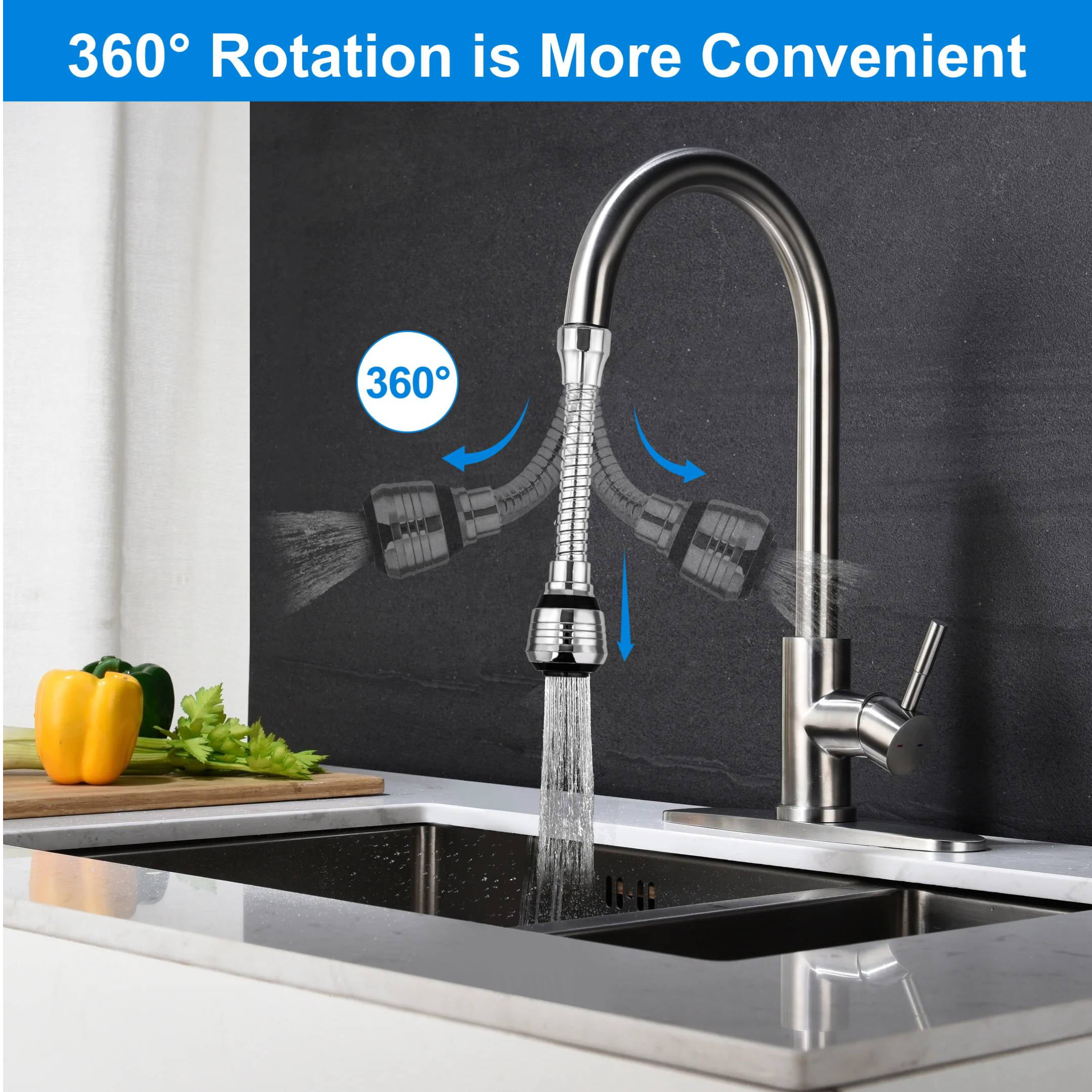 Flexible Water Sprayer & Sprinkler Faucet (Set of 2)