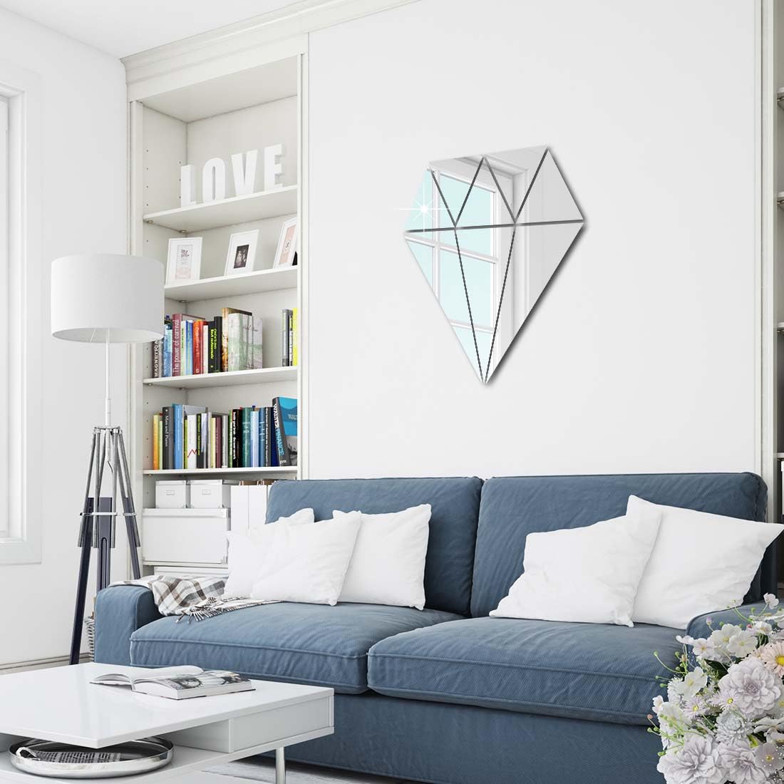 Acrylic Diamond Mirror Wall Stickers | Wall Stickers Wallpaper Mirror Wall Stickering Acrylic For Home Acrylic Diamond Mirror Wall Stickers
