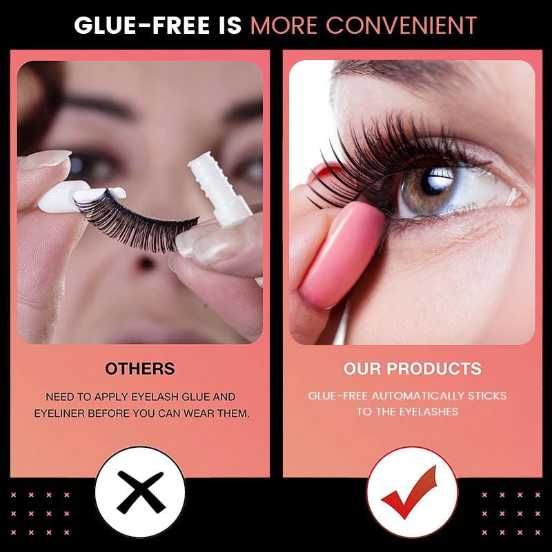 Adhesive Eyelashes False Natural Eyelashes Extension Makeup Lashes - Self-adhesive Reusable Eyelashes Self-adhesive Reusable Eyelashes