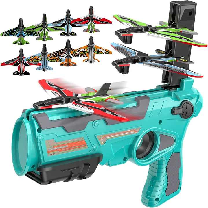 Airplane Launcher Toy with Foam Planes | Kids Toys Remote Control Plane Airplane Toy Flying - toys - Airplane Launcher Toy with Foam Planes