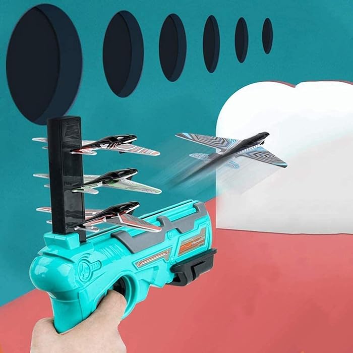 Airplane Launcher Toy with Foam Planes | Kids Toys Remote Control Plane Airplane Toy Flying - toys - Airplane Launcher Toy with Foam Planes