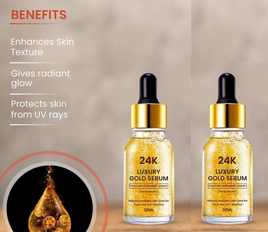 Anti Ageing Serum Dark Circles Anti Wrinkle Oil Under Eye Serum - Under Eye Serum - Under Eye Serum 24K Gold Serum (Pack of 2)
