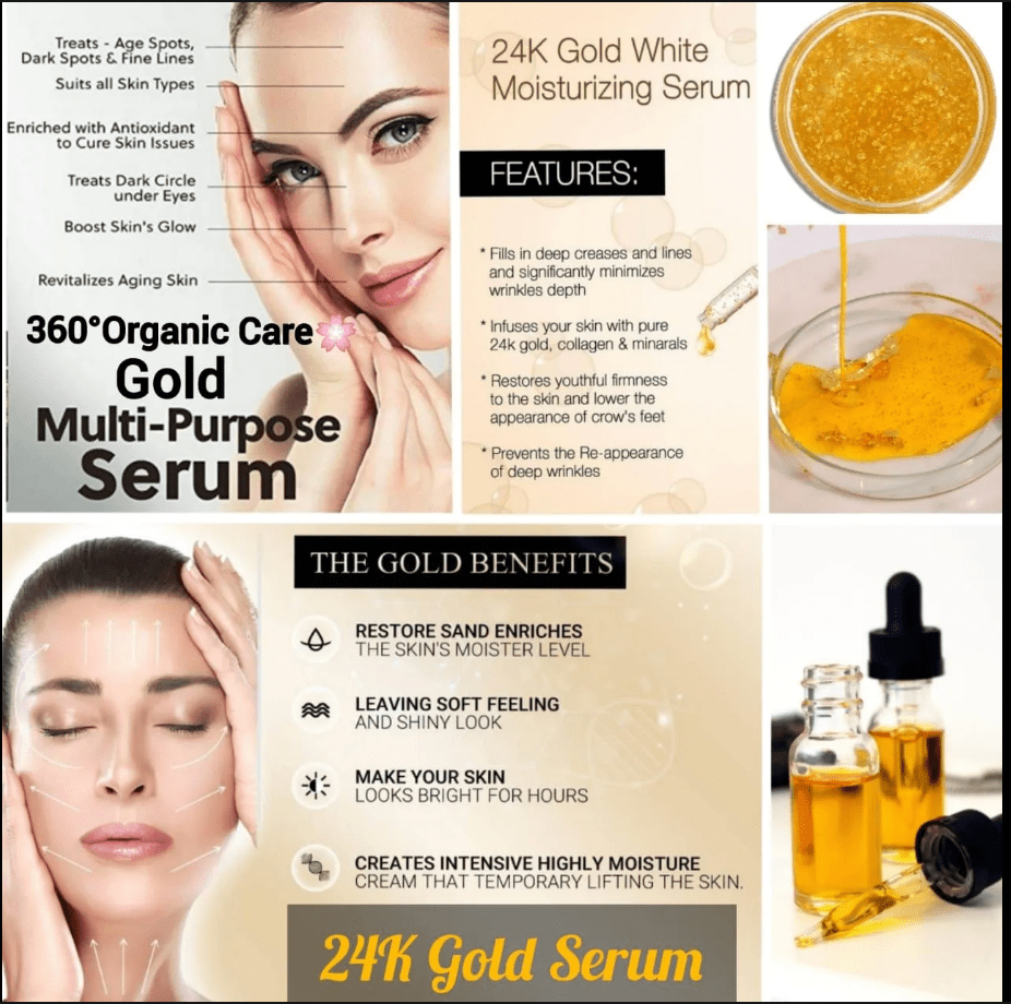 Anti Ageing Serum Dark Circles Anti Wrinkle Oil Under Eye Serum Under Eye Serum 24K Gold Serum (Set of 2)