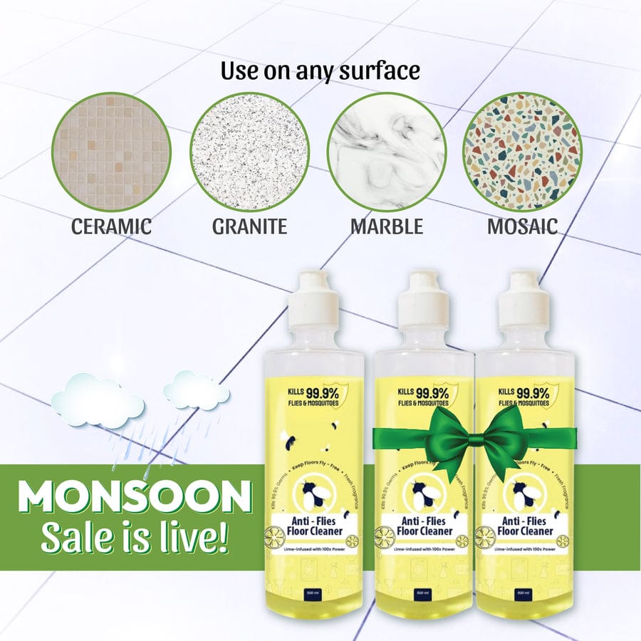 Anti Flies Floor Cleaner (Pack of 2) | Foot Cleaner Mop Home Liquid Cleaning Floor Anti Flies Floor Cleaner (Pack of 2)